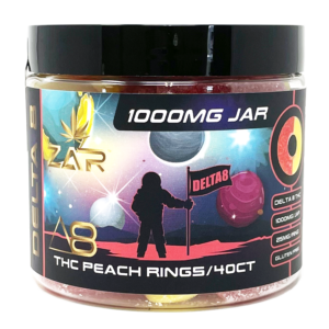ZAR 1000mg Peach Delta 8 THC Gummies