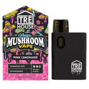 Tre House Pink Lemonade Magic Mushroom Vape - Tangy refreshment meets deep exploration in an eco-conscious vape.