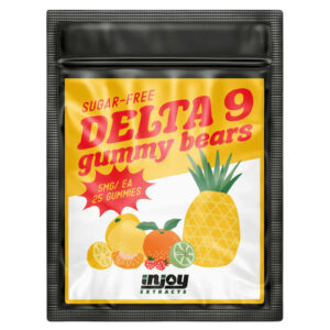 A picture of the bag for the delta 9 sugar free gummies from Injoy Extracts.