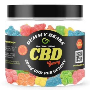 20mg CBD gummy bears from Good CBD brand.