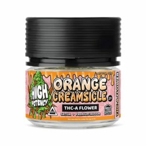 A photo of a sativa THCA strain Tre House Orange Creamsicle.