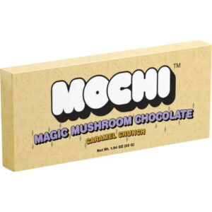 Photo of Mochi magic mushroom chocolate bar caramel crunch.